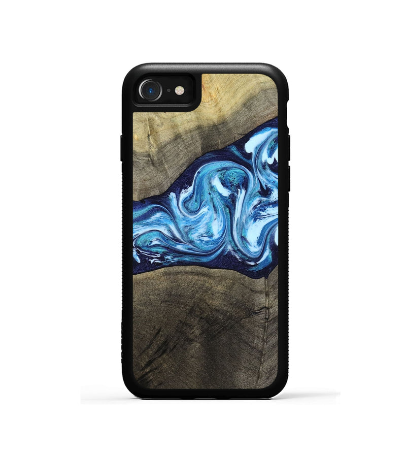 iPhone SE Wood Phone Case - Alicia (Blue, 799974)
