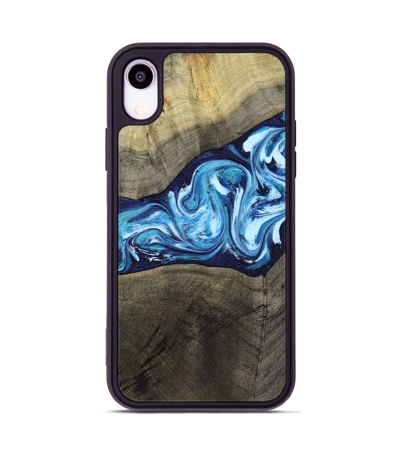 iPhone Xr Wood Phone Case - Alicia (Blue, 799974)