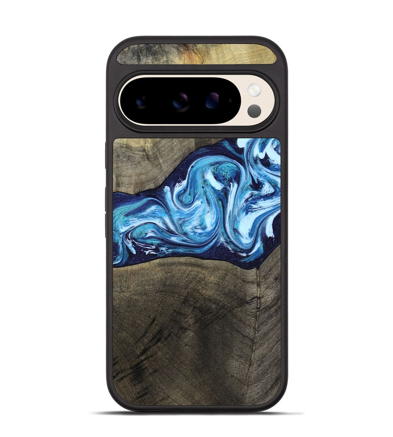 Pixel 10 Wood Phone Case - Alicia (Blue, 799974)