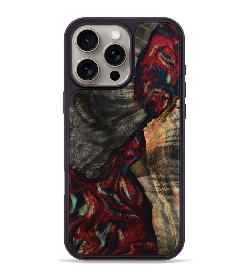 iPhone 16 Pro Max Wood Phone Case - Zev (Red, 799995)