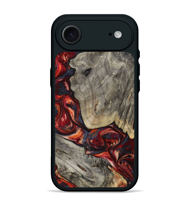 iPhone 17 Air Wood Phone Case - Leatha (Red, 800015)