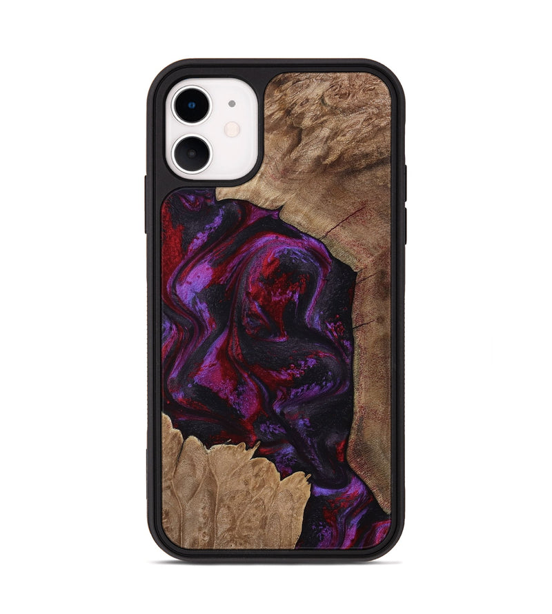 iPhone 11 Wood Phone Case - Haylee (Red, 800016)