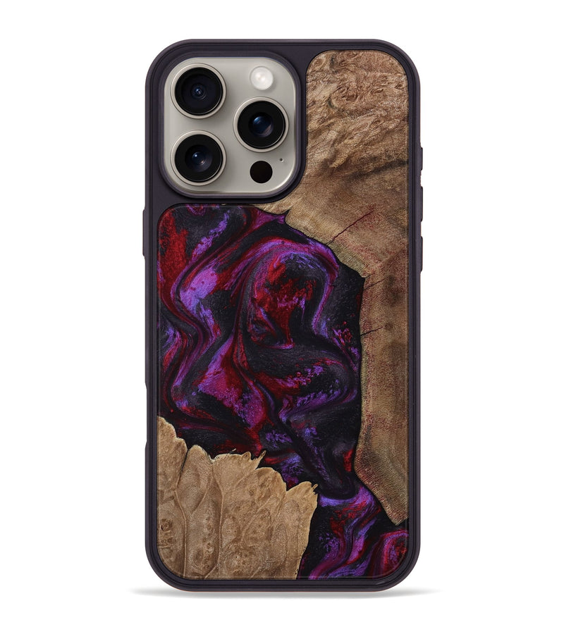 iPhone 16 Pro Max Wood Phone Case - Haylee (Red, 800016)