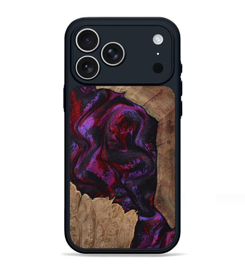 iPhone 17 Pro Max Wood Phone Case - Haylee (Red, 800016)