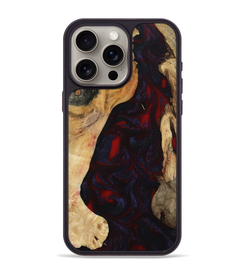 iPhone 15 Pro Max Wood Phone Case - Evelyn (Red, 800022)