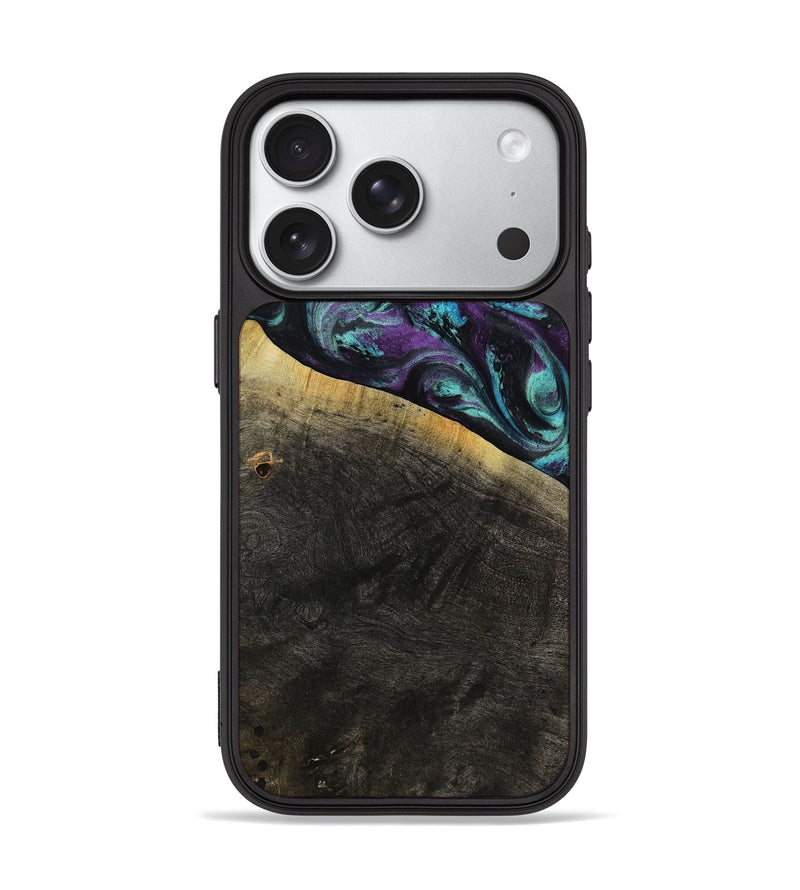 iPhone 18 Pro Wood Phone Case - Elna (Purple, 800032)