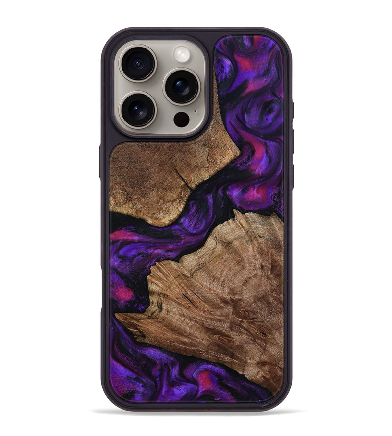 iPhone 16 Pro Max Wood Phone Case - Alexis (Purple, 800035)