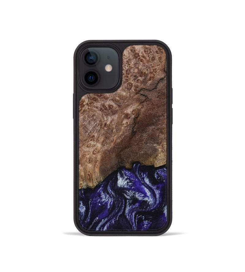 iPhone 12 mini Wood Phone Case - Nicole (Purple, 800036)