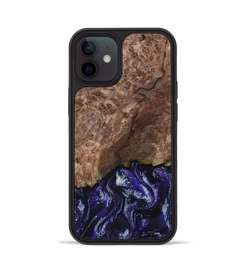 iPhone 12 Wood Phone Case - Nicole (Purple, 800036)