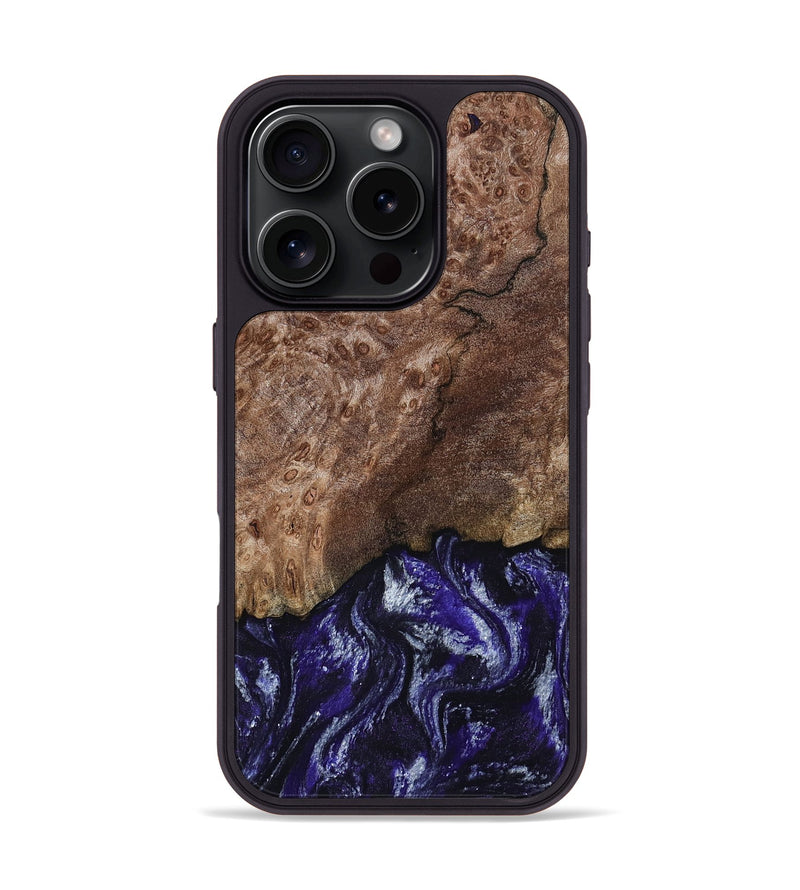 iPhone 16 Pro Wood Phone Case - Nicole (Purple, 800036)