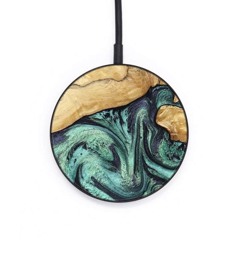 Circle Wood Wireless Charger - Ena (Green, 800065)
