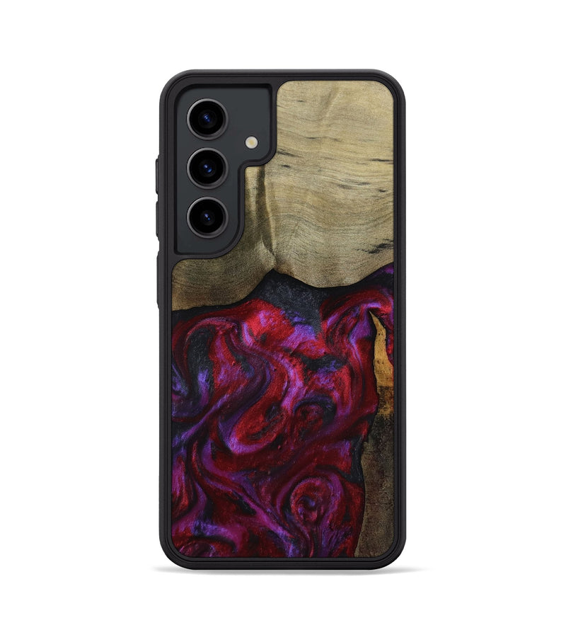 Galaxy S24 Wood Phone Case - Deven (Red, 800092)