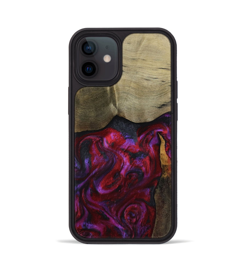 iPhone 12 Wood Phone Case - Deven (Red, 800092)