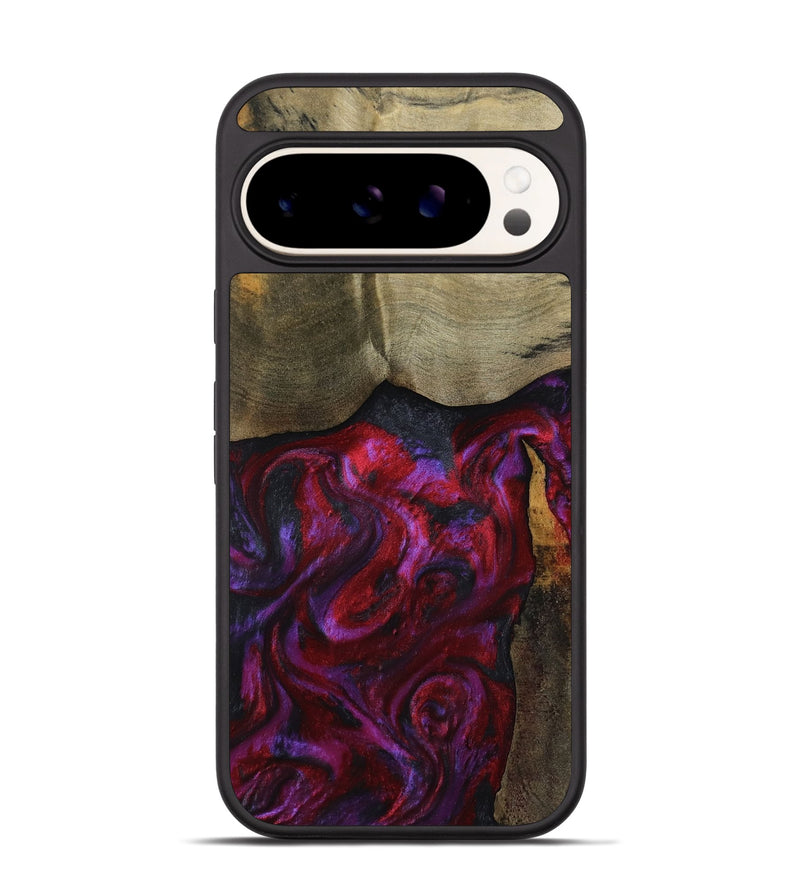 Pixel 9 Wood Phone Case - Deven (Red, 800092)