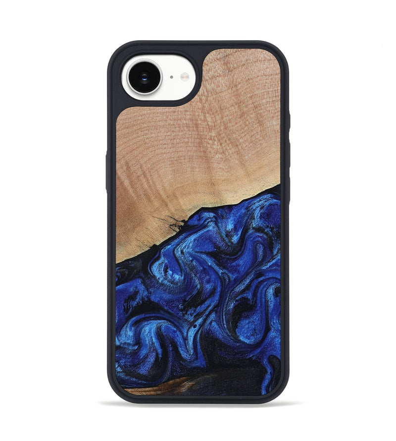 iPhone 16e Wood Phone Case - Joslyn (Blue, 800208)