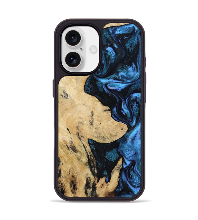 iPhone 17 Wood Phone Case - Isa (Blue, 800215)