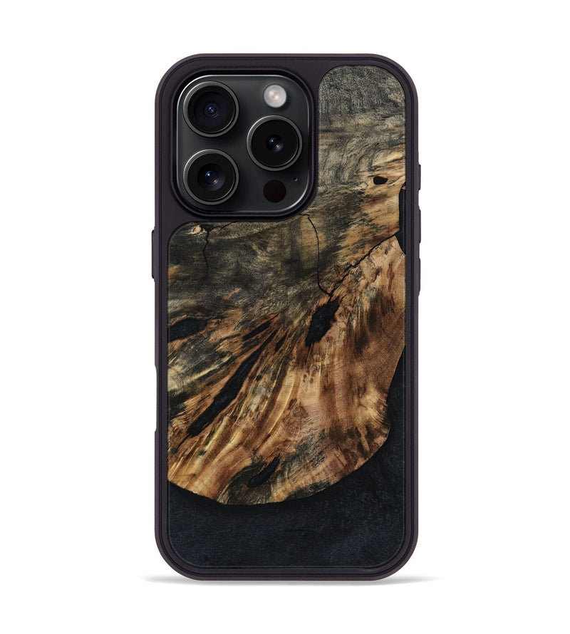 iPhone 16 Pro Wood Phone Case - Harve (Wood Burl, 800224)