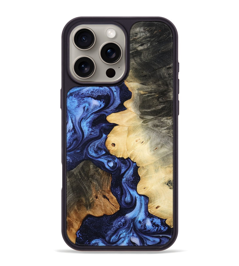 iPhone 16 Pro Max Wood Phone Case - Drake (Blue, 800233)