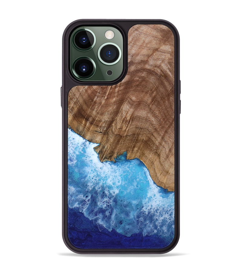 iPhone 13 Pro Max Wood Phone Case - Grey (Coastal, 800250)