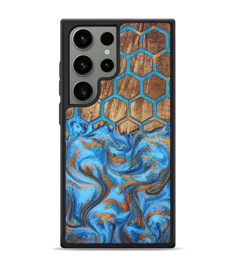 Galaxy S24 Ultra Wood Phone Case - Navy (Pattern, 800297)