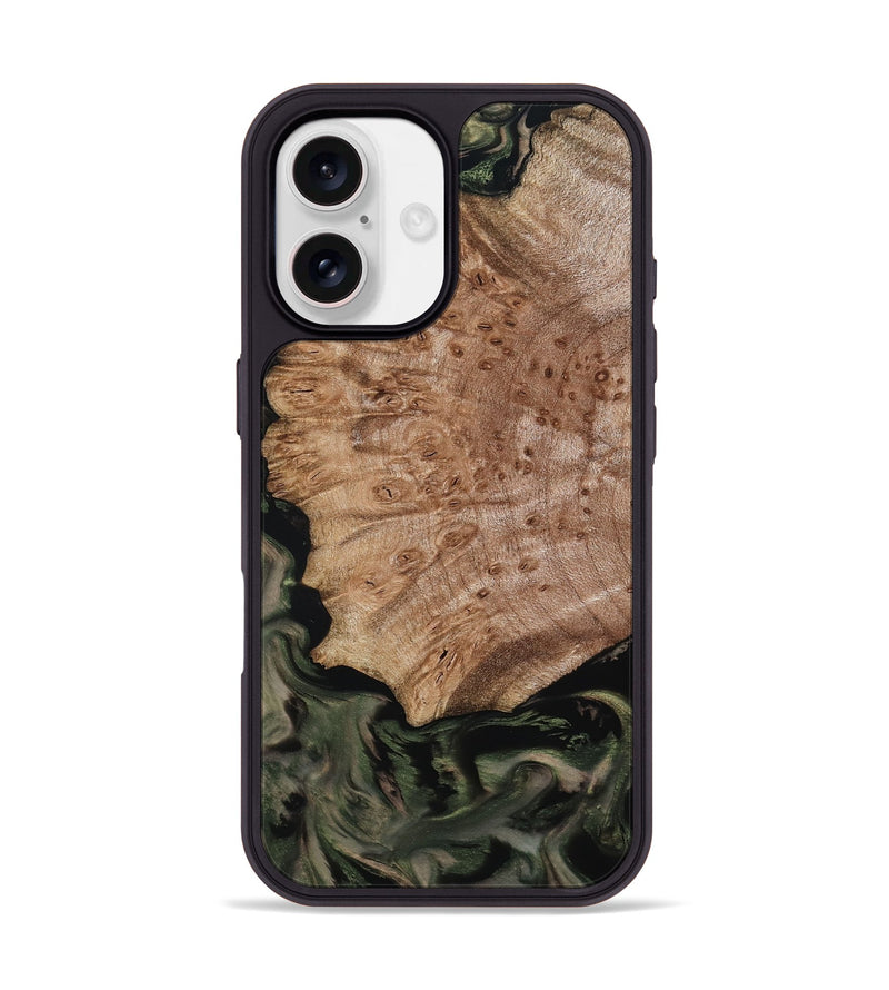 iPhone 17 Wood Phone Case - Mila (Green, 800339)
