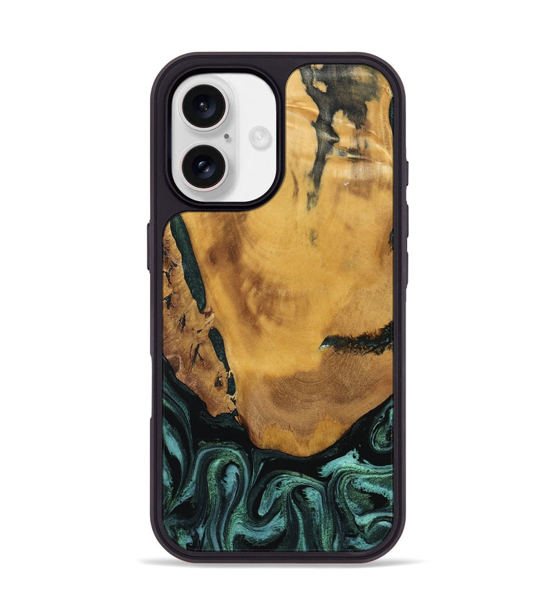 iPhone 17 Wood Phone Case - Melisa (Green, 800347)