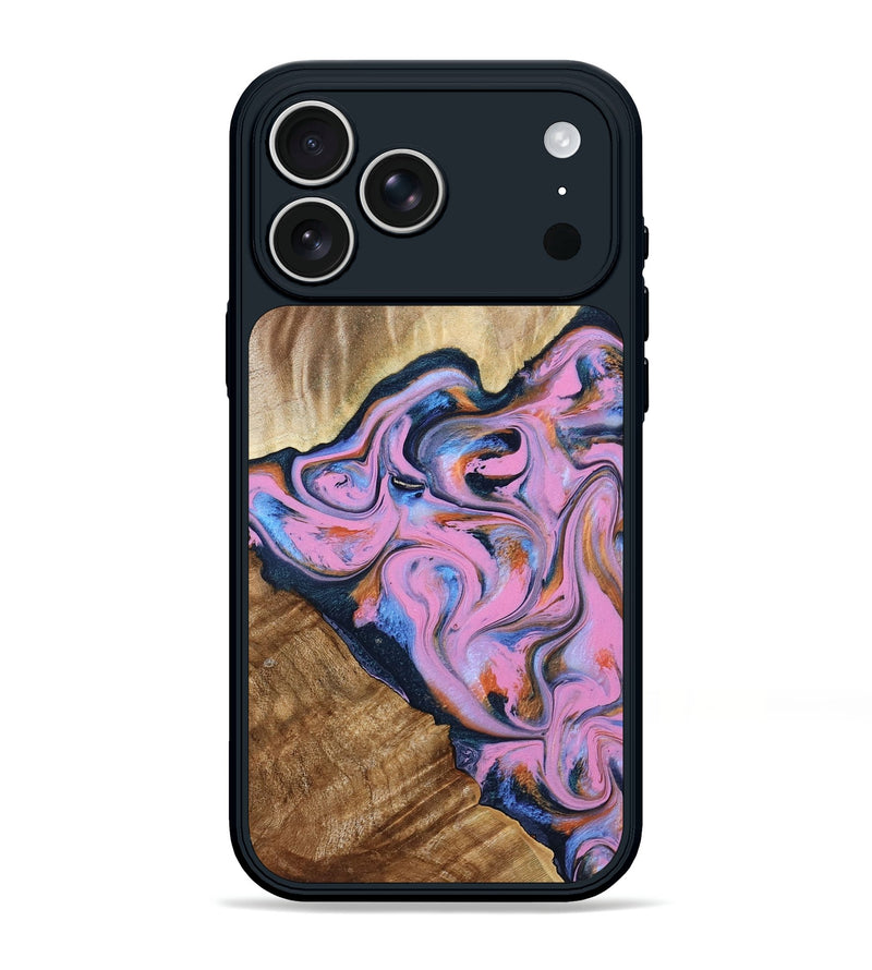 iPhone 17 Pro Max Wood Phone Case - Taurean (Blue, 800363)