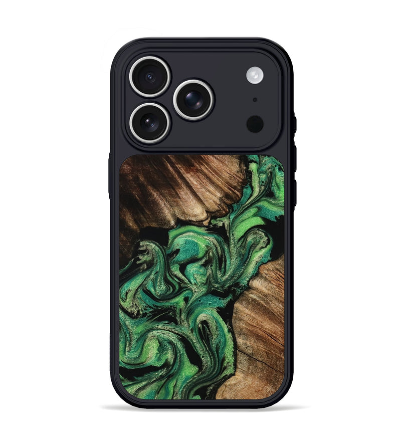 iPhone 17 Pro Wood Phone Case - Irene (Green, 800365)