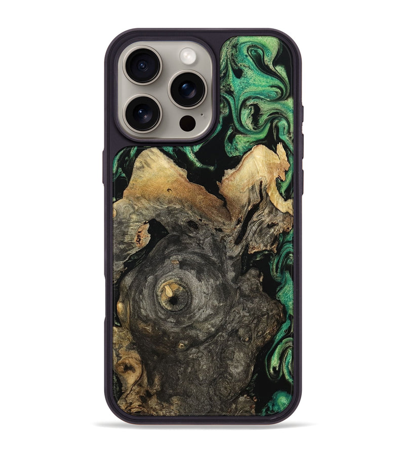 iPhone 16 Pro Max Wood Phone Case - Shyann (Green, 800368)