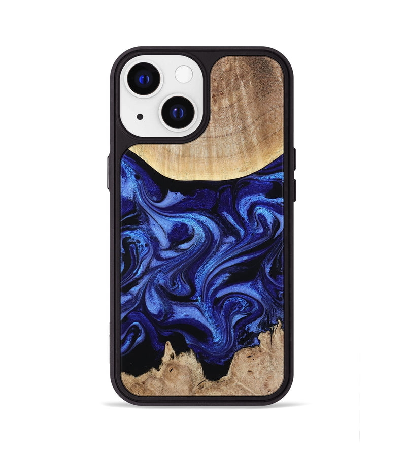 iPhone 13 Wood Phone Case - Racheal (Blue, 800369)