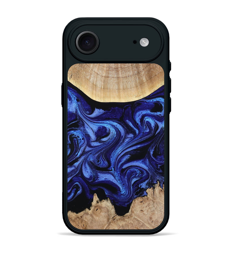 iPhone 17 Air Wood Phone Case - Racheal (Blue, 800369)