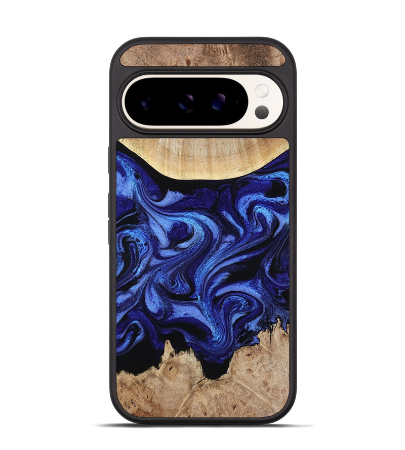 Pixel 9 Wood Phone Case - Racheal (Blue, 800369)