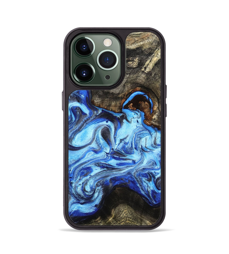 iPhone 13 Pro Wood Phone Case - Annabel (Blue, 800375)