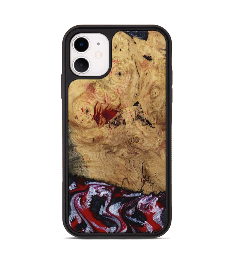 iPhone 11 Wood Phone Case - Wendi (Red, 800387)