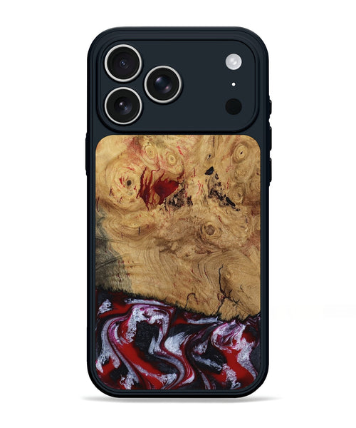 iPhone 17 Pro Max Wood Phone Case - Wendi (Red, 800387)