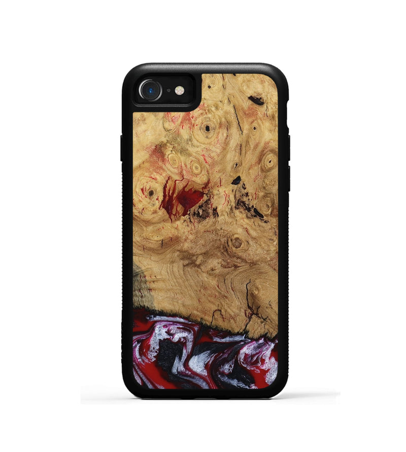iPhone SE Wood Phone Case - Wendi (Red, 800387)