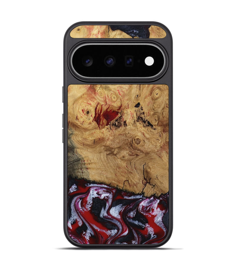 Pixel 11 Pro Wood Phone Case - Wendi (Red, 800387)