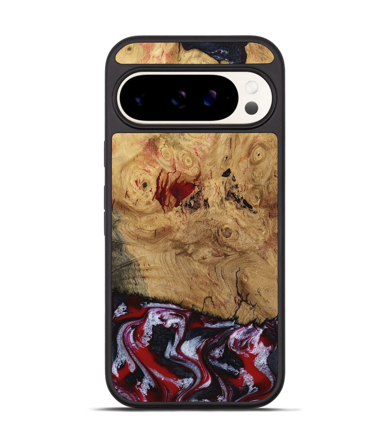Pixel 9 Pro Wood Phone Case - Wendi (Red, 800387)