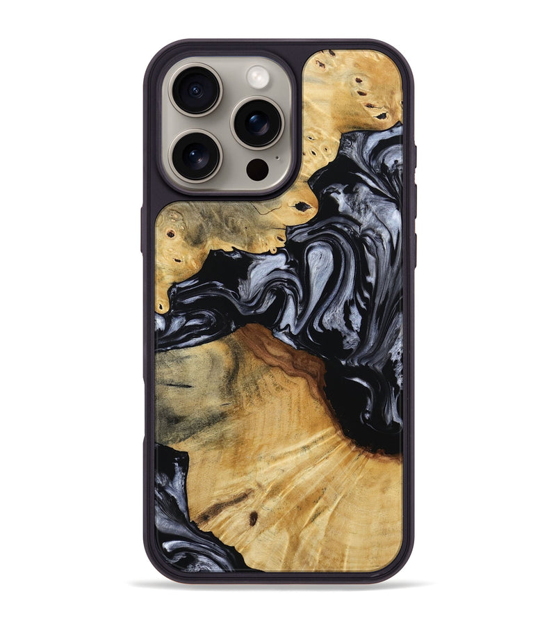 iPhone 16 Pro Max Wood Phone Case - Dawna (Black & White, 800392)