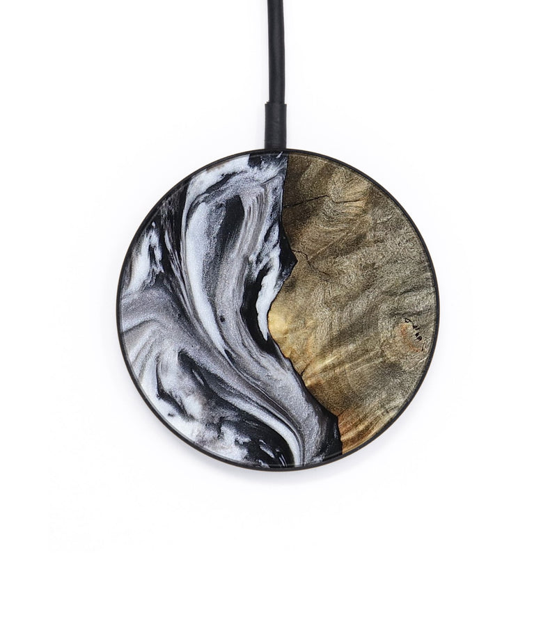 Circle Wood Wireless Charger - Aziel (Black & White, 800395)