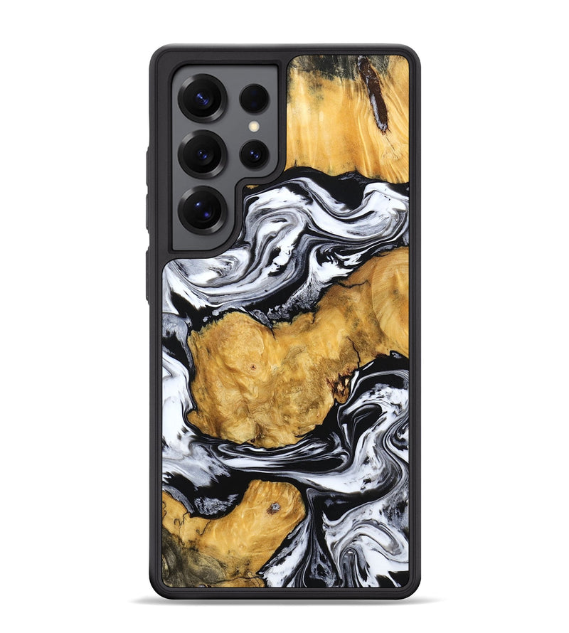 Galaxy S25 Ultra Wood Phone Case - Raymon (Black & White, 800397)