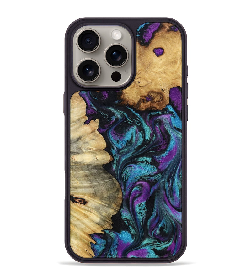 iPhone 16 Pro Max Wood Phone Case - Karley (Purple, 800401)