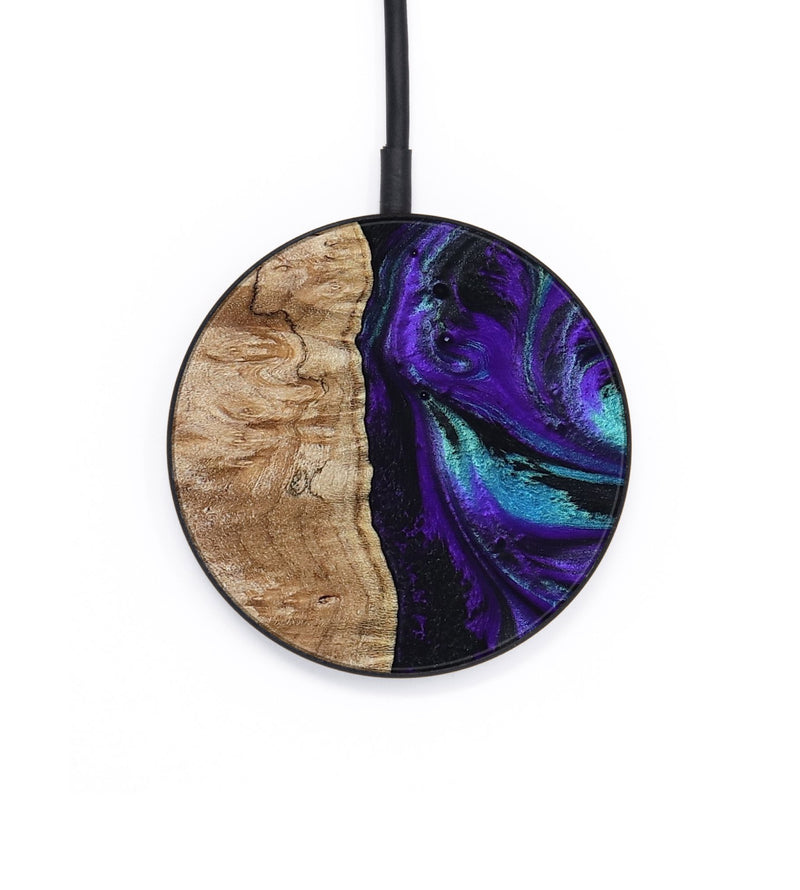 Circle Wood Wireless Charger - Kelsie (Purple, 800414)
