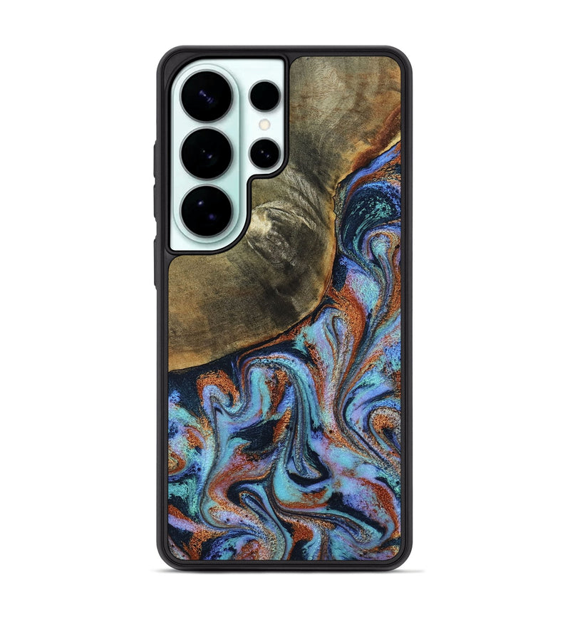 Galaxy S26 Ultra Wood Phone Case - Dallas (Teal & Gold, 800431)