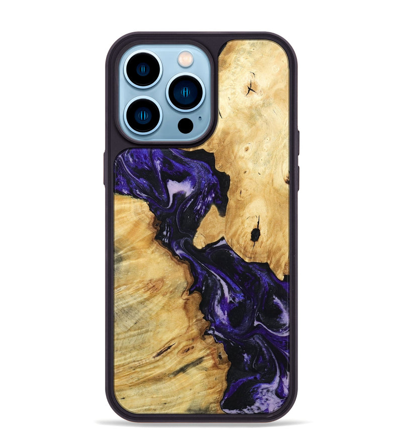 iPhone 14 Pro Max Wood Phone Case - Heather (Purple, 800434)