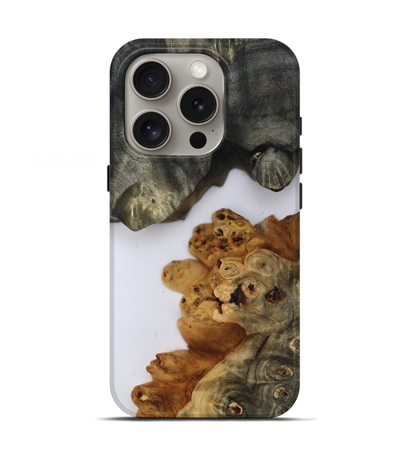 iPhone 16 Pro Wood Live Edge Phone Case - Yulissa (Clear, 800488)