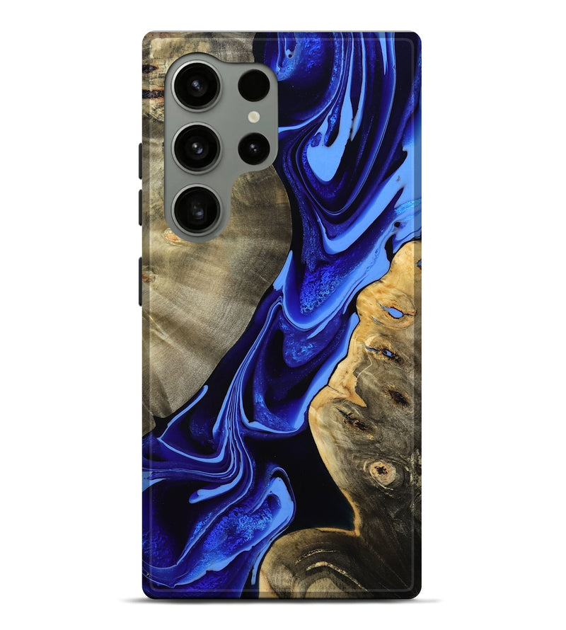 Galaxy S24 Ultra Wood Live Edge Phone Case - Oswaldo (Blue, 800509)