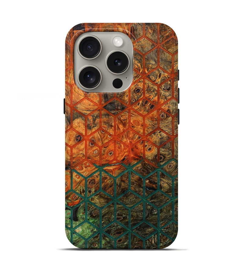 iPhone 16 Pro Wood Live Edge Phone Case - Erika (Pattern, 800533)