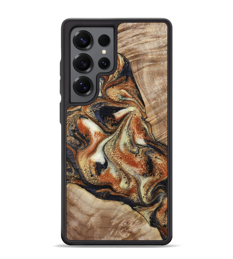 Galaxy S25 Ultra Wood Phone Case - Jayleen (Teal & Gold, 800560)