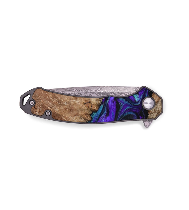 EDC Wood Pocket Knife - Arrie (Purple, 800632)
